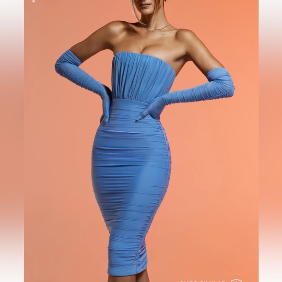 Oh Polly Dresses & Skirts - Glam midi dress with gloves